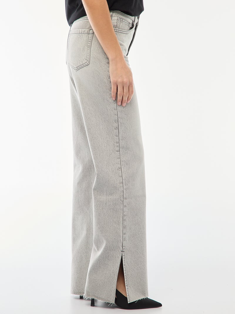Hoge taille flare/bootcut jeans Grijs - Kiabi