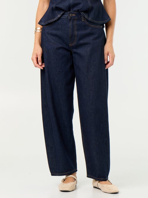 Hoge taille wide leg jeans - Kiabi