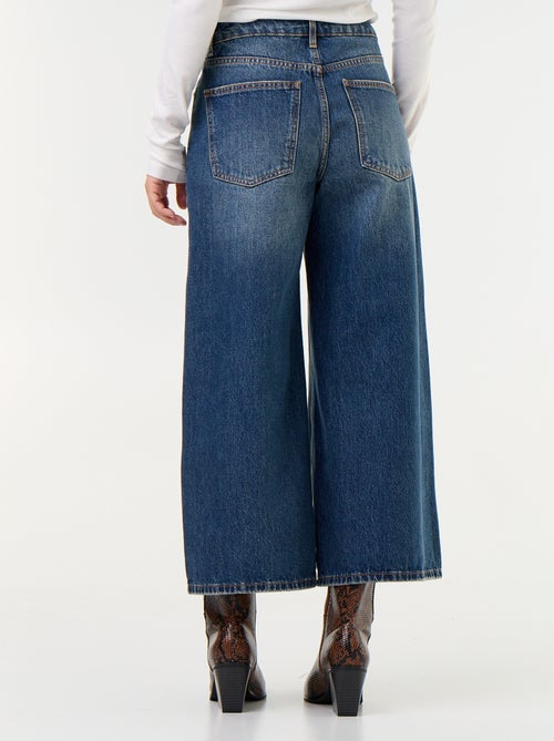 Hoge taille wide leg jeans - Kiabi