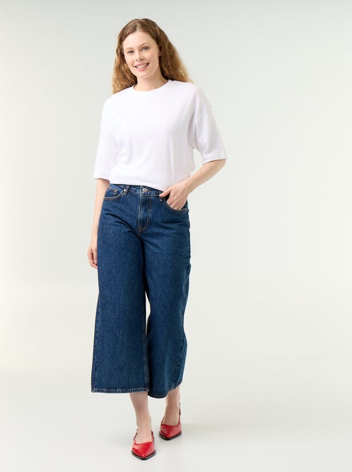 Hoge taille wide leg jeans - Kiabi