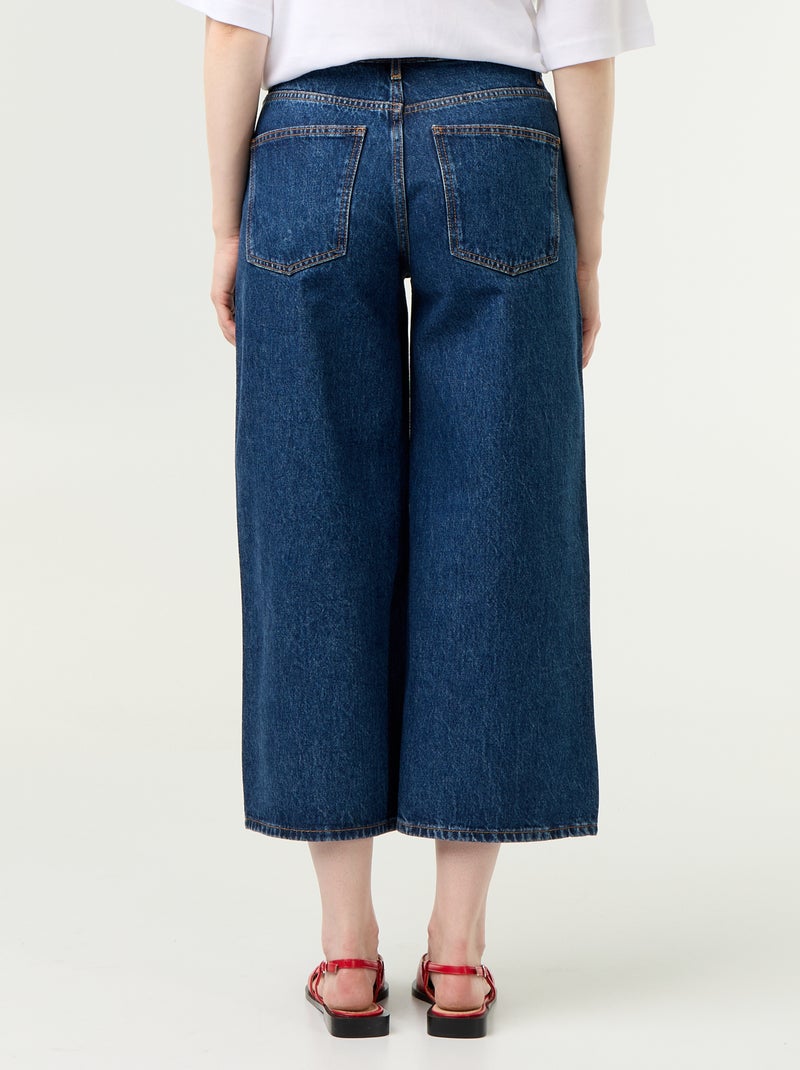 Hoge taille wide leg jeans Blauw - Kiabi