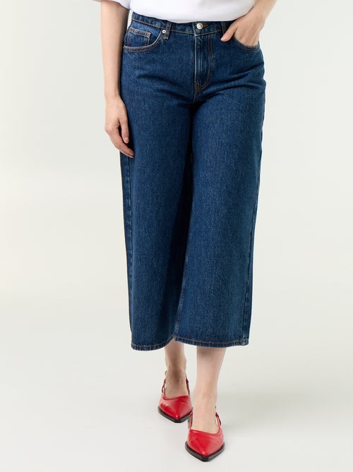 Hoge taille wide leg jeans - Kiabi