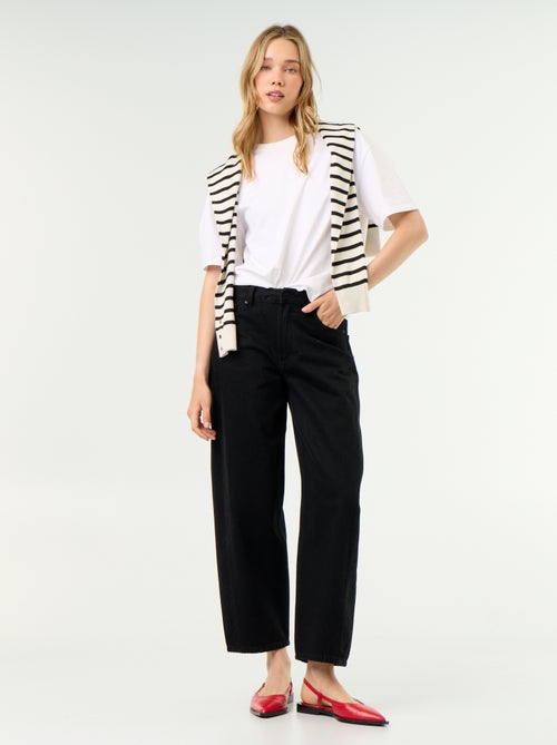 Hoge taille wide leg jeans - Kiabi
