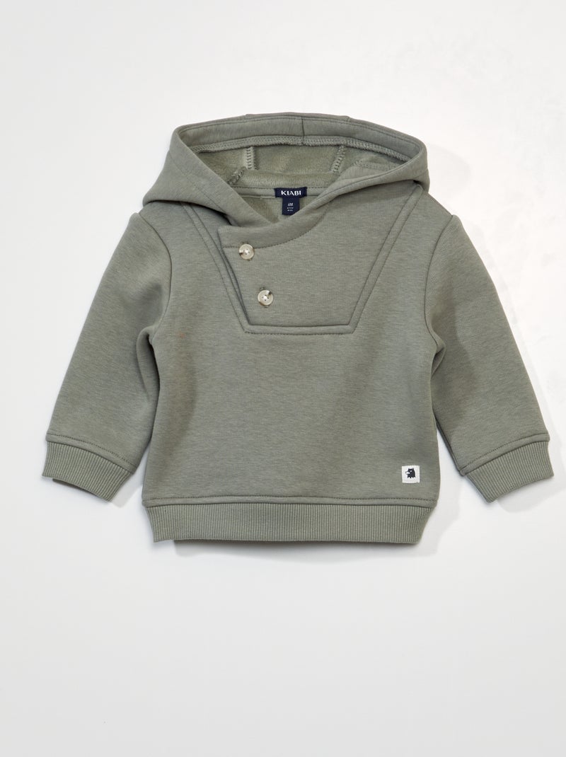 Hoodie - Altijd superzacht GROEN - Kiabi
