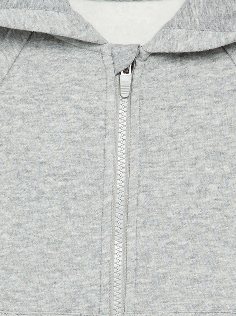 Hoodie - gemakkelijk aan te trekken collectie Grijs - Kiabi