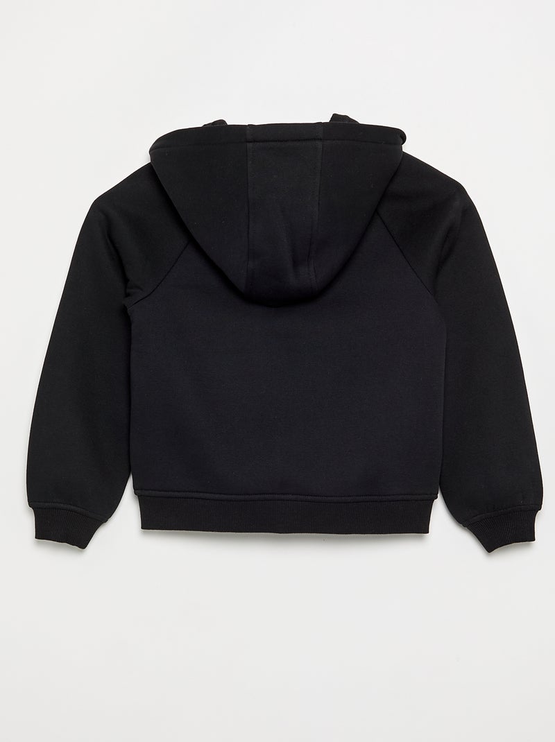 Hoodie - gemakkelijk aan te trekken collectie Zwart - Kiabi