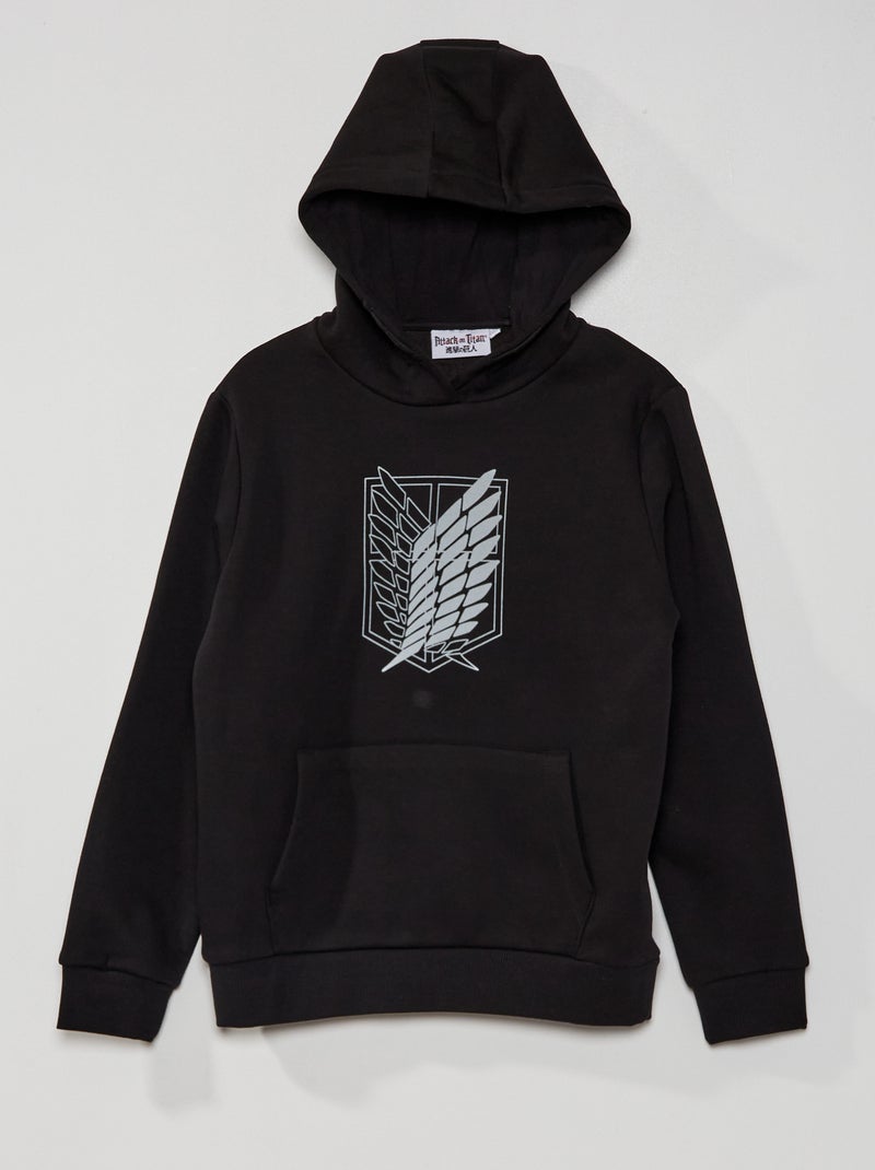 Hoodie 'Attack on Titan' zwart - Kiabi