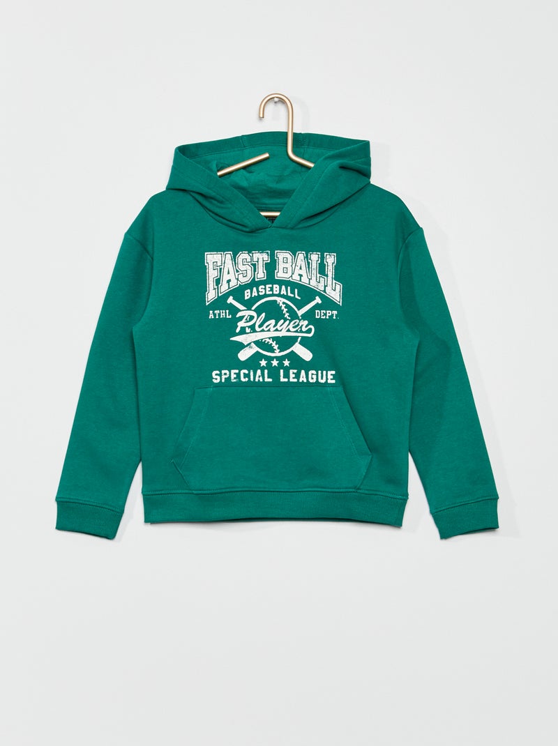 Hoodie 'Baseball' GROEN - Kiabi