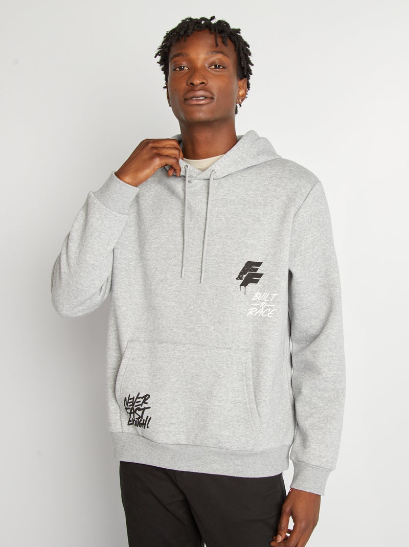 Hoodie 'Fast & Furious' GRIJS - Kiabi