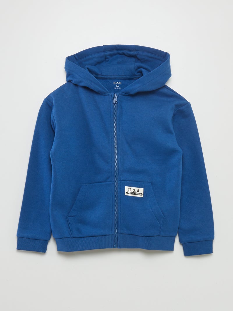 Hoodie in Amerikaanse stijl BLAUW - Kiabi