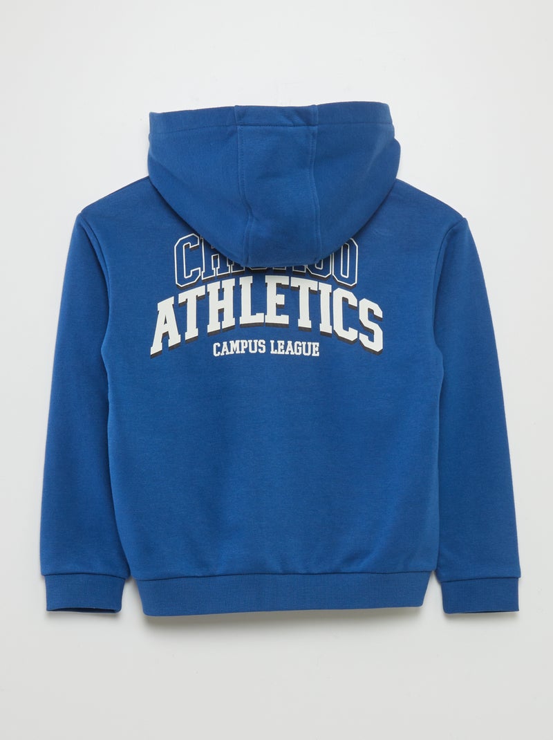 Hoodie in Amerikaanse stijl BLAUW - Kiabi