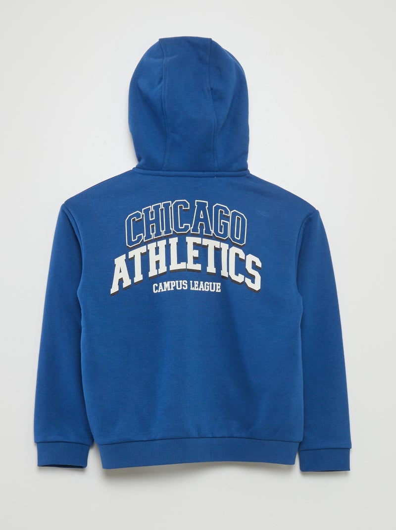 Hoodie in Amerikaanse stijl BLAUW - Kiabi