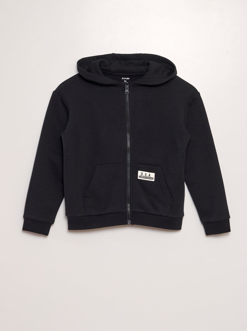 Hoodie in Amerikaanse stijl ZWART - Kiabi