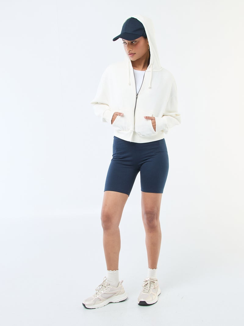 Hoodie in crop top-stijl Wit - Kiabi