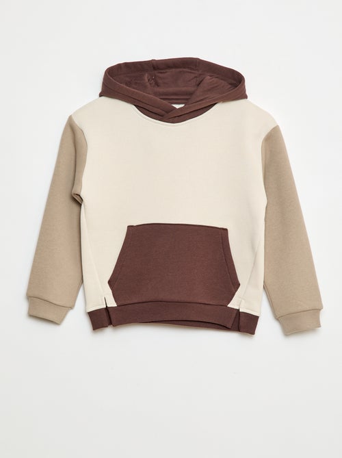 Hoodie met colorblock-patroon - Kiabi