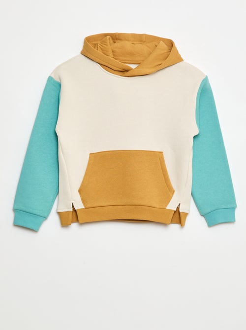 Hoodie met colorblock-patroon - Kiabi