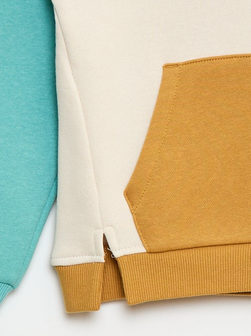 Hoodie met colorblock-patroon - Kiabi