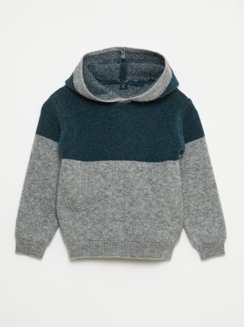 Hoodie met colorblock-patroon - Kiabi