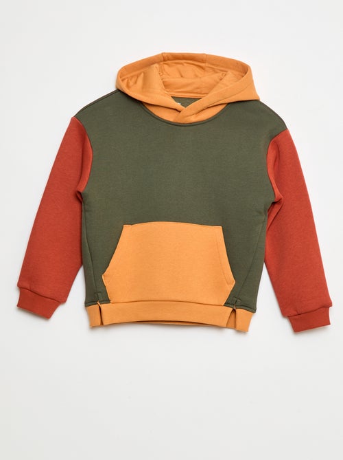 Hoodie met colorblock-patroon - Kiabi