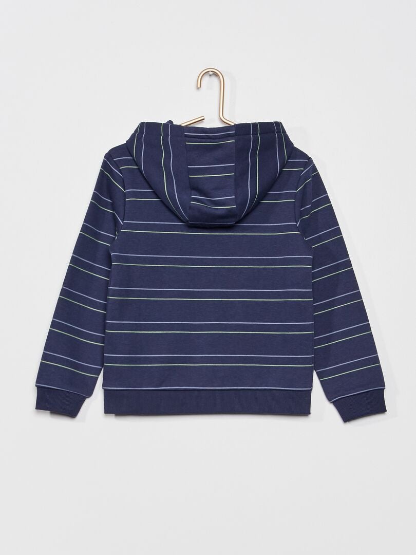 Hoodie met gestreept motief BLAUW - Kiabi