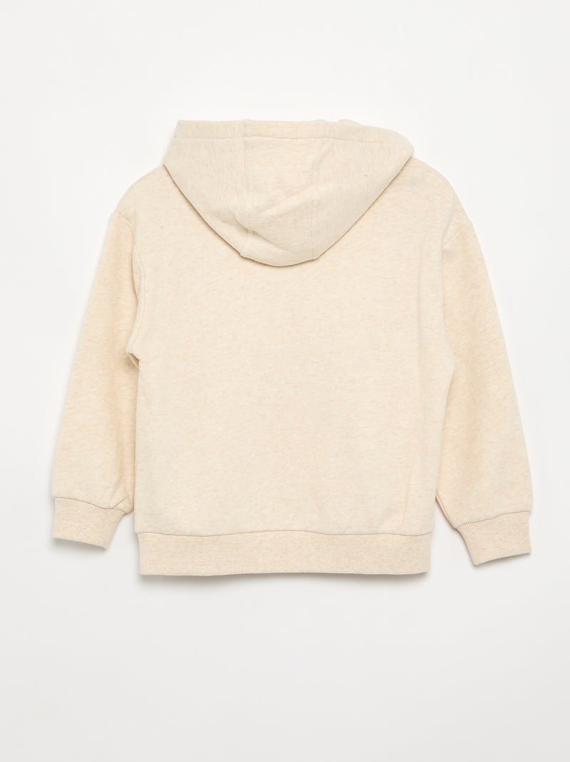 Hoodie met kangoeroezak Biege - Kiabi