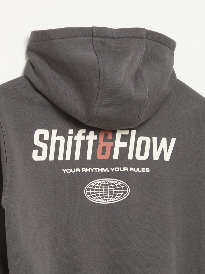Hoodie met kangoeroezak Donkergrijs / Antraciet - Kiabi