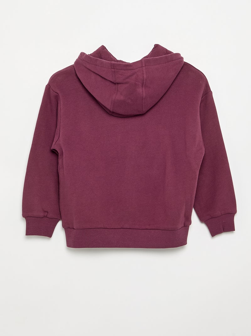 Hoodie met kangoeroezak Paars - Kiabi