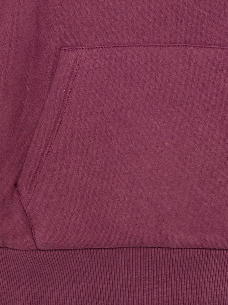 Hoodie met kangoeroezak Paars - Kiabi