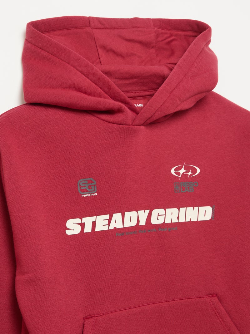Hoodie met kangoeroezak Rood - Kiabi