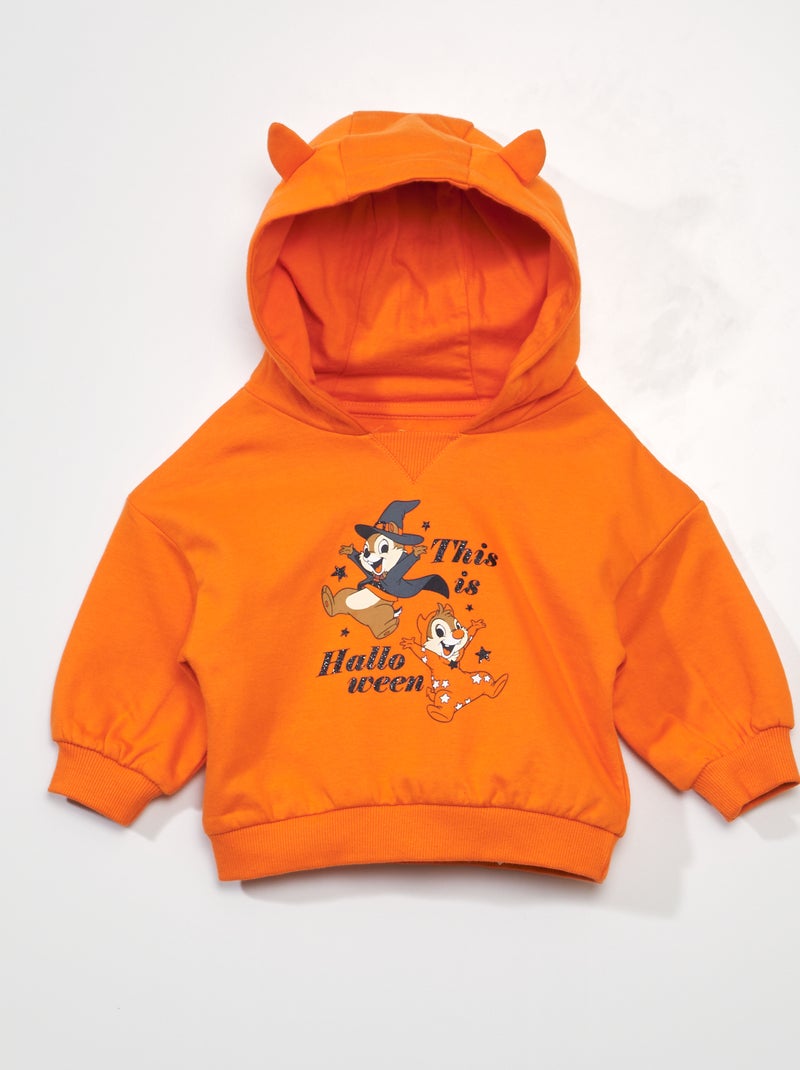 Hoodie met 'Knabbel & Babbel'-print - Halloween ORANJE - Kiabi