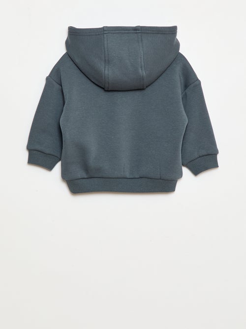Hoodie met knopen en warme voering - Kiabi