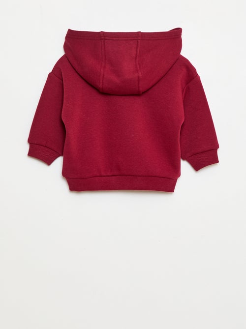 Hoodie met knopen en warme voering - Kiabi