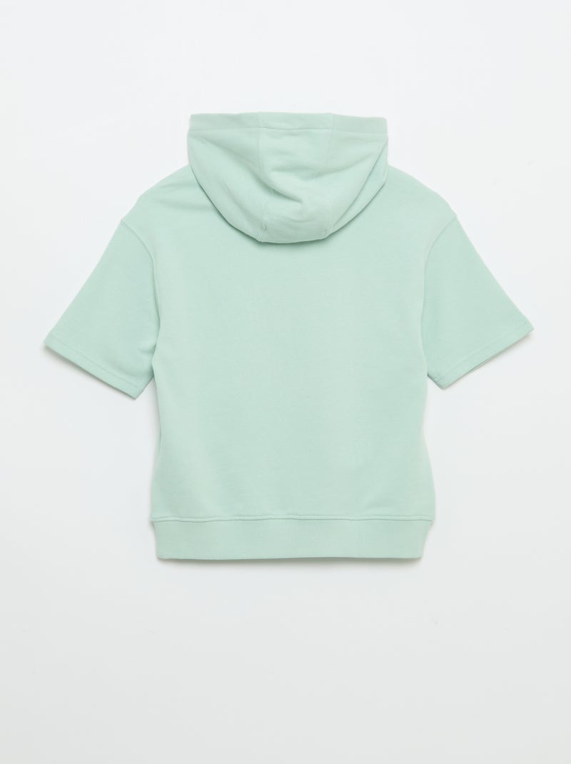 Hoodie met korte mouwen Blauw - Kiabi