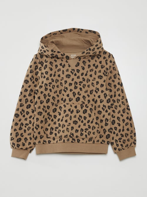 Hoodie met luipaardmotiefje - Kiabi