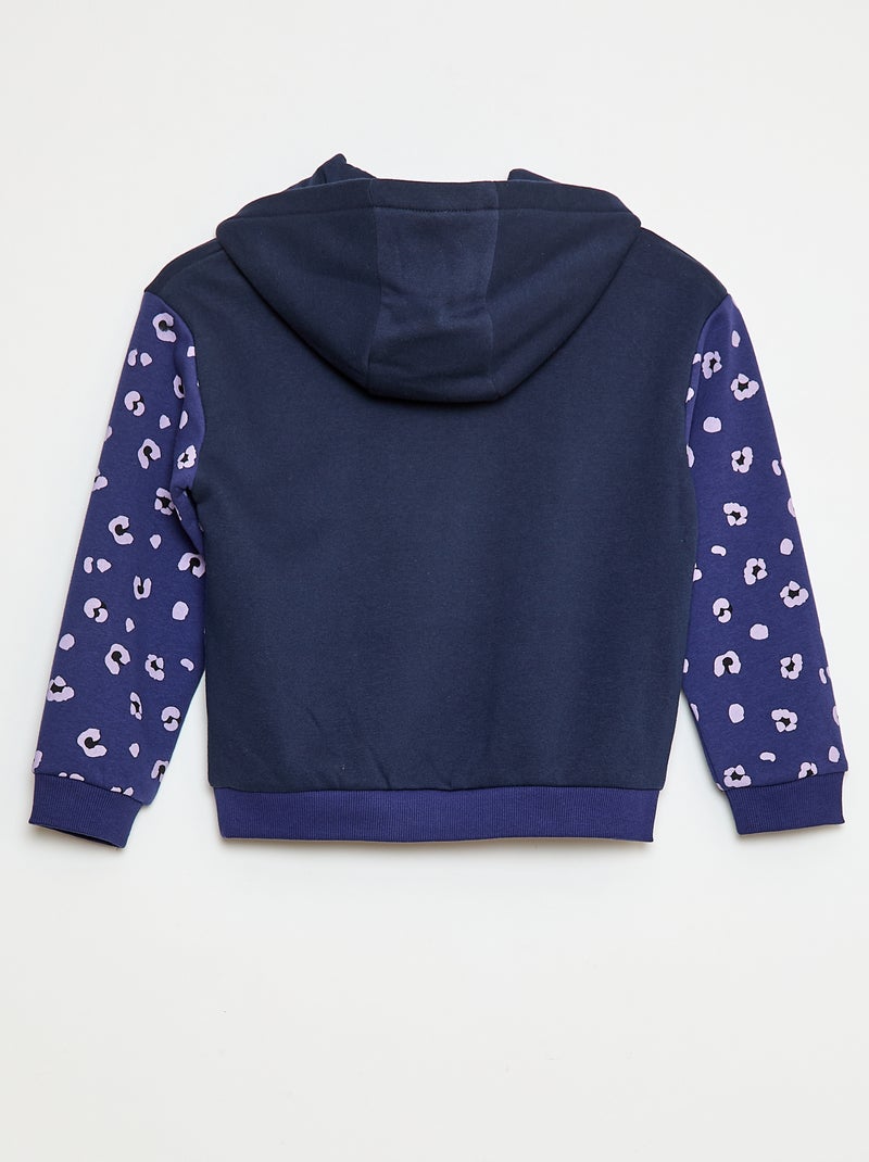 Hoodie met motiefje Blauw - Kiabi