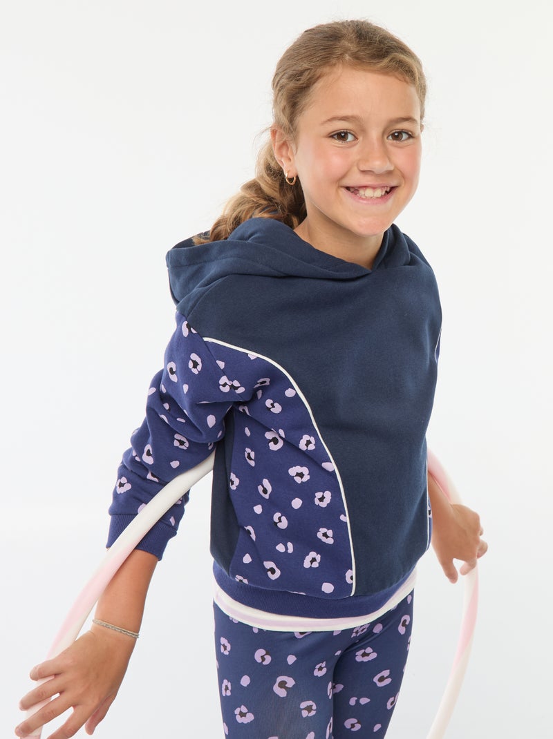Hoodie met motiefje paars - Kiabi