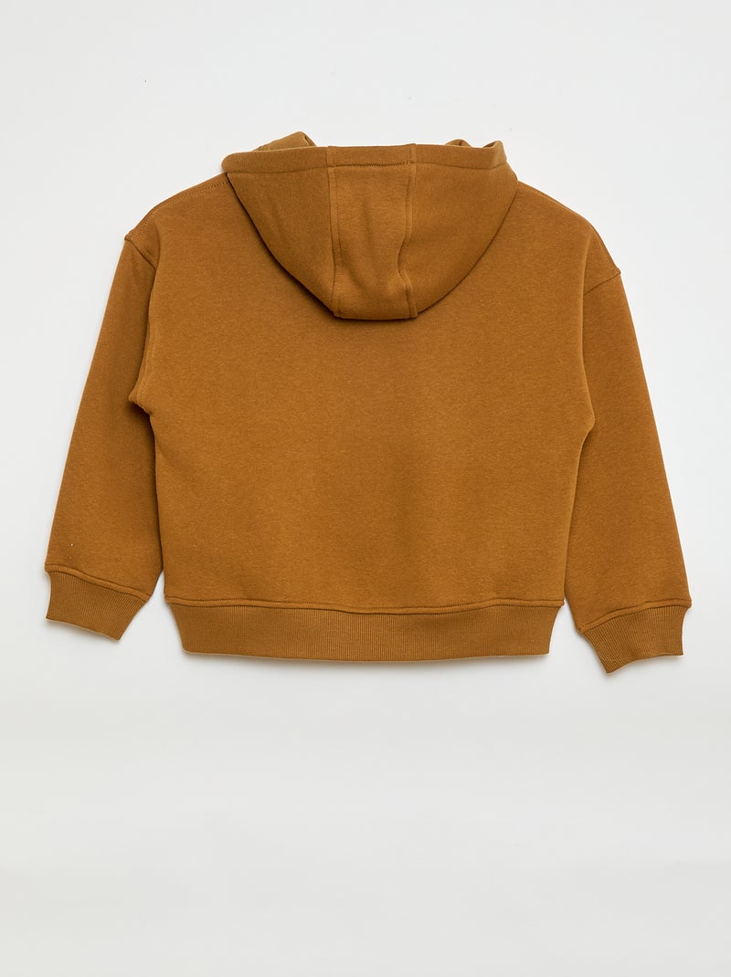 Hoodie met reliëfprint Geel - Kiabi