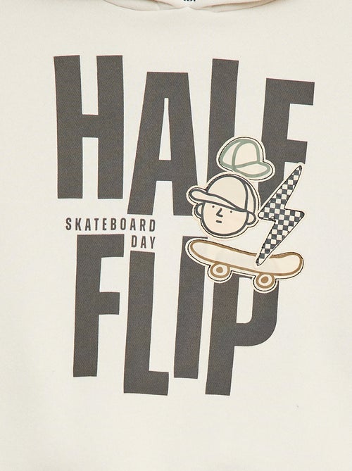 Hoodie met reliëfprint - Kiabi