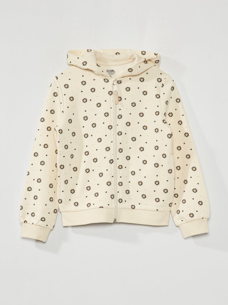 Hoodie met rits BIEGE - Kiabi
