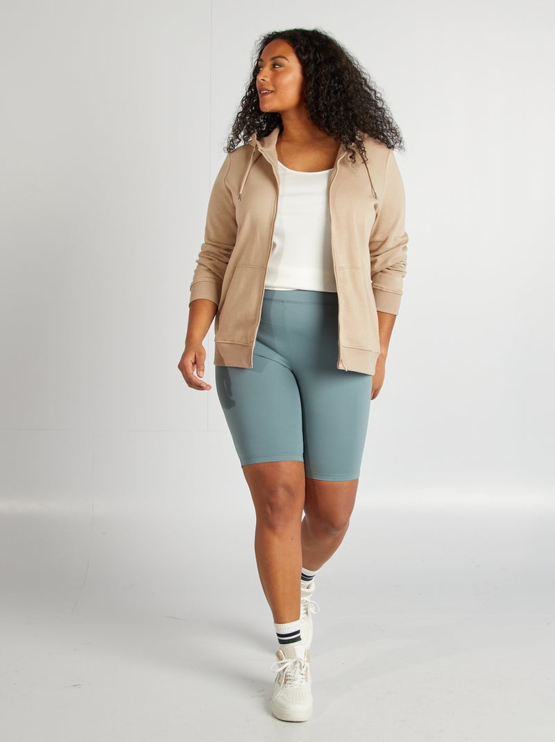 Hoodie met rits BIEGE - Kiabi