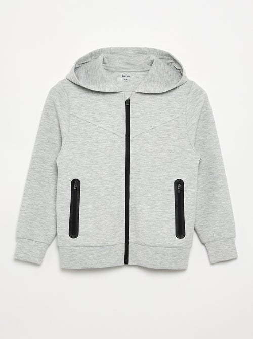 Hoodie met rits en 2 ritszakken - Kiabi
