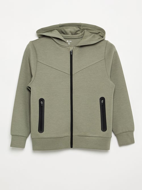 Hoodie met rits en 2 ritszakken - Kiabi Hoodie met rits en 2 ritszakken - Kiabi