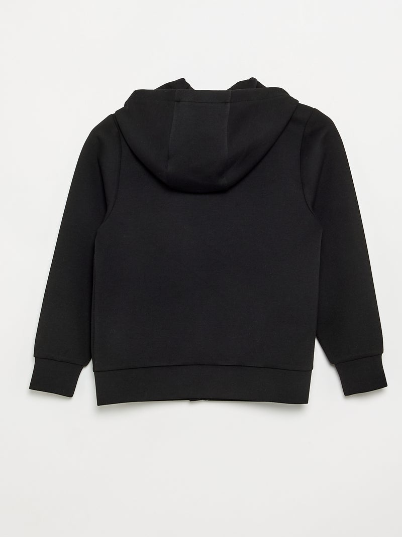 Hoodie met rits en 2 ritszakken Zwart - Kiabi