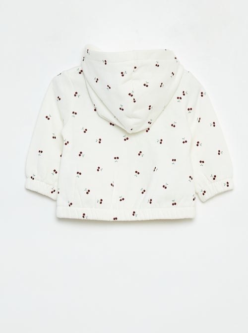 Hoodie met rits en motiefje - Kiabi