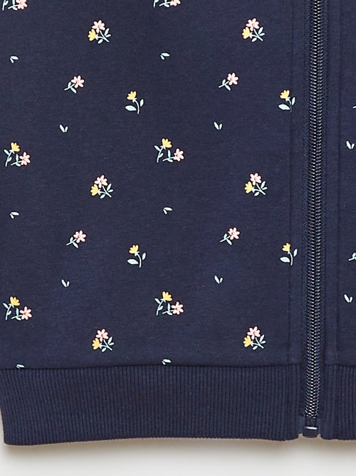 Hoodie met rits en print - Kiabi