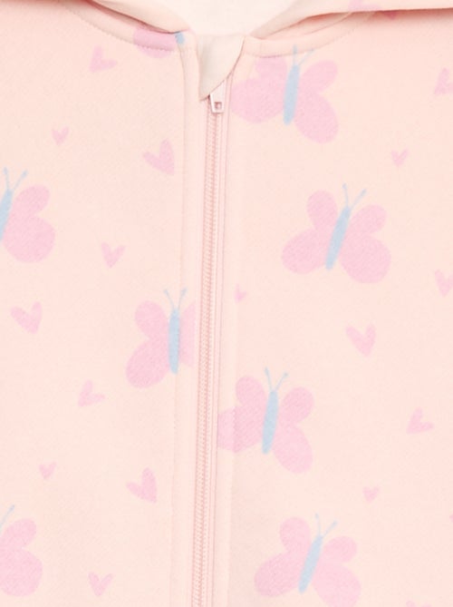 Hoodie met rits en print - Kiabi