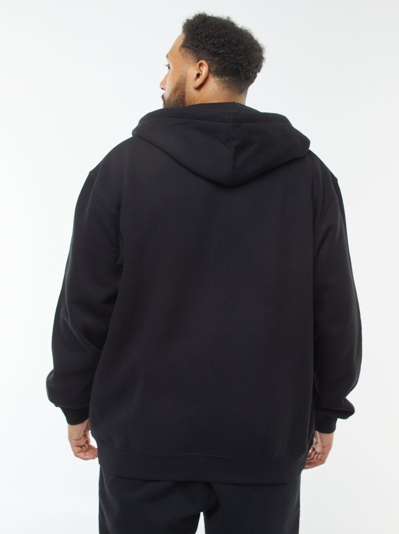 Hoodie met ritssluiting zwart - Kiabi