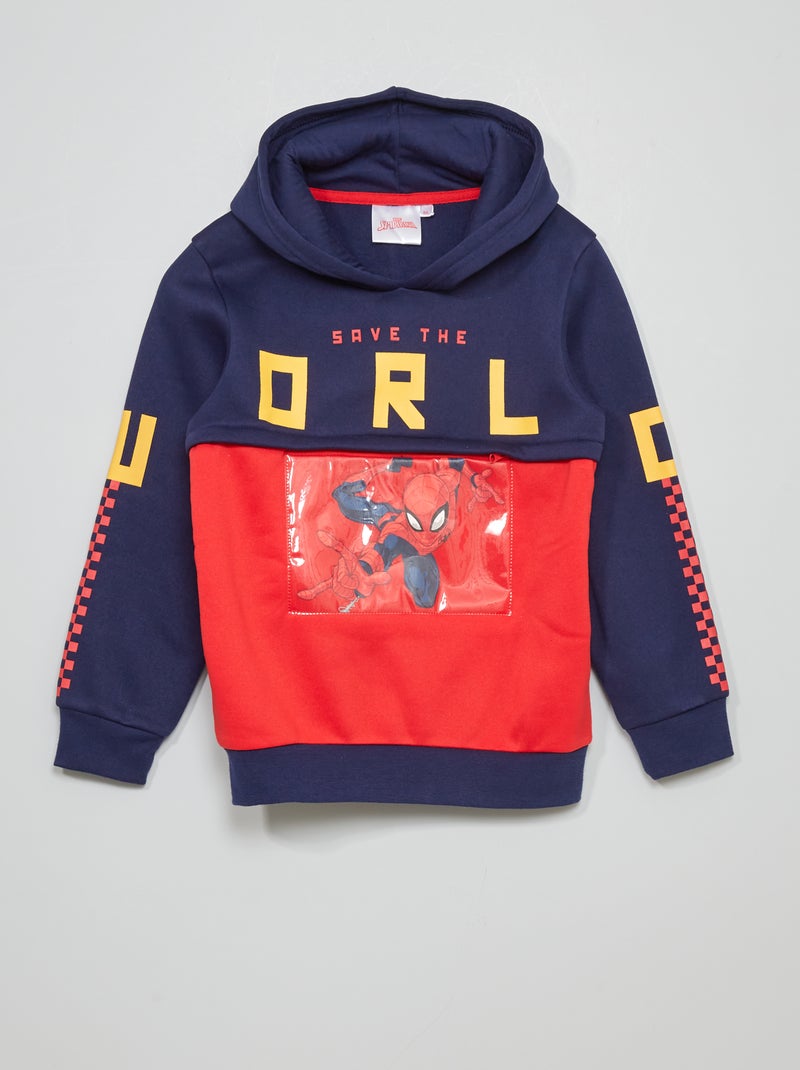 Hoodie met ritszakje 'Spider-Man' blauw - Kiabi