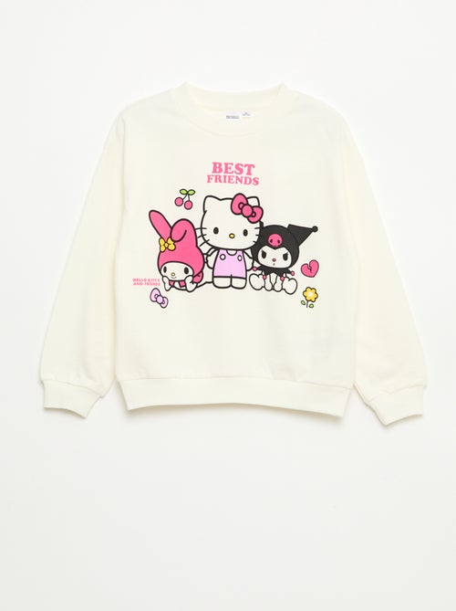 Hoodie met ronde hals 'Hello Kitty & Kuromi' - Kiabi