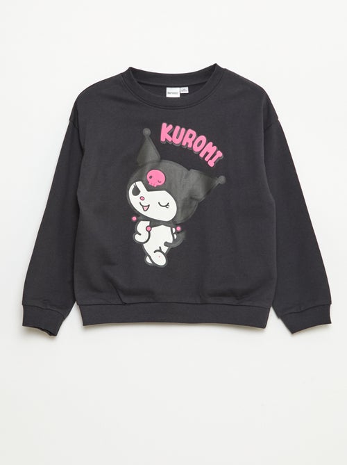 Hoodie met ronde hals 'Hello Kitty & Kuromi' - Kiabi
